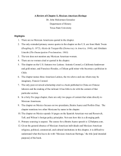 A Review of Chapter 5, Mexican American Heritage