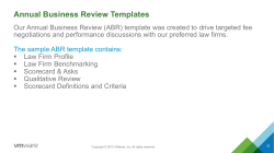 Annual Business Review Templates
