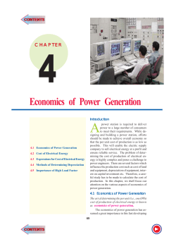 Economics of Power Generation