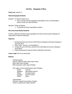 Unit One: Geography of Africa - New Jersey Center for Civic Education