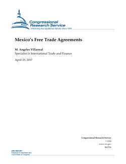 Mexico`s Free Trade Agreements [April 25, 2017]