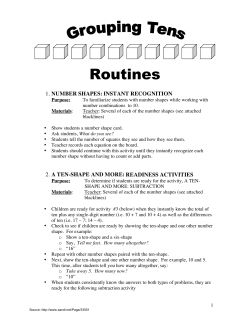 Grouping Tens Routines