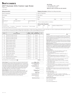 Custom Logo Box Order Form  - Business Gifts