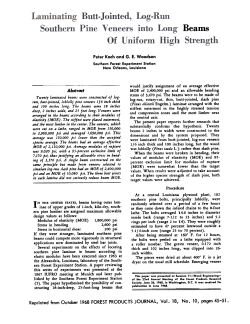 Abstract Reprinted from October 1968 FOREST