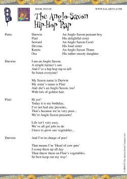 The Anglo-Saxon Hip-Hop Rap