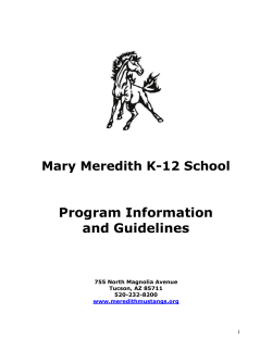 Program Information and Guidelines