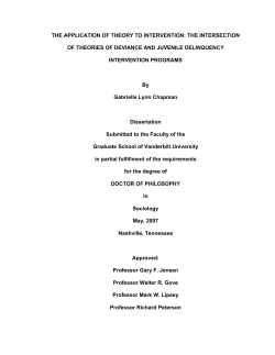 the application of theory to intervention