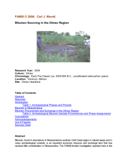 Bitumen Sourcing in the Olmec Region