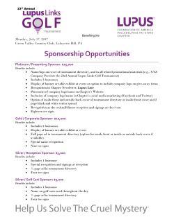 Sponsorship Opportunities