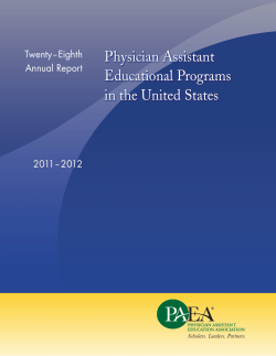 28th Annual Report - Physician Assistant Education Association