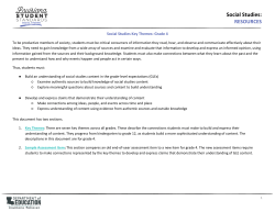 Key Themes Grade 4 - Louisiana Believes