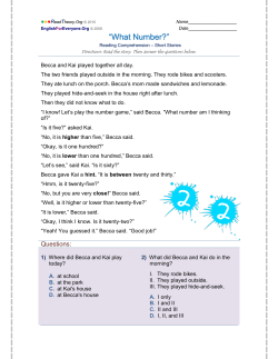 What Number? - English for Everyone