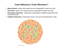 Color Deficiency (&ldquo;Color Blindness&rdquo;)