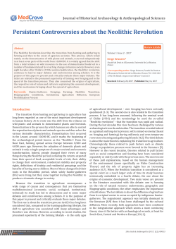 Persistent Controversies about the Neolithic Revolution