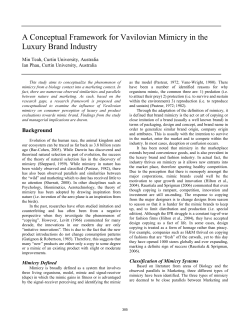 A Conceptual Framework for Vavilovian Mimicry in