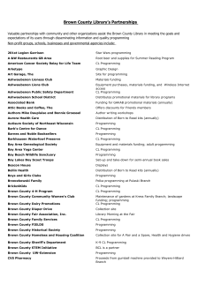 Partnerships - Brown County Library