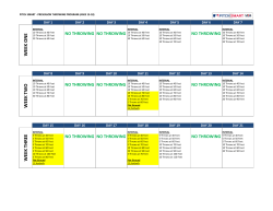 Pitch Smart Preseason Throwing Program 15-18
