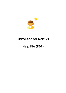 ClaroRead for Mac V4 Help File