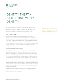 Identity Theft- Protecting Your Identity