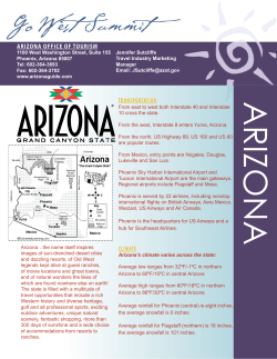 arizona office of tourism transportation climate