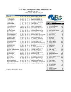 2015 West LA College Baseball Roster.xlsx