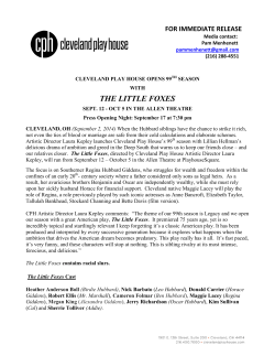 the little foxes - Cleveland Play House