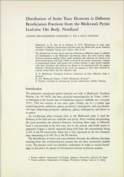 Distribution of Some Trace Elements in Different Beneficiation