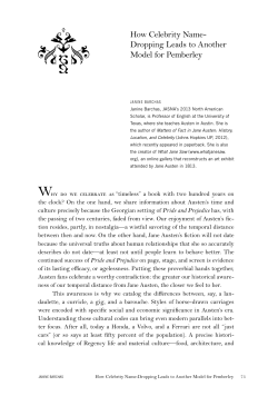 How Celebrity Name- Dropping Leads to Another Model for Pemberley