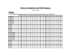 PIZZA SCHMIZZA NUTRITIONALS