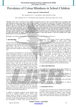 Prevalence of Colour Blindness in School Children