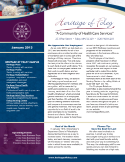 January 2013 - Heritage of Foley
