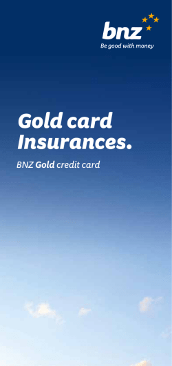 Gold card Insurances.