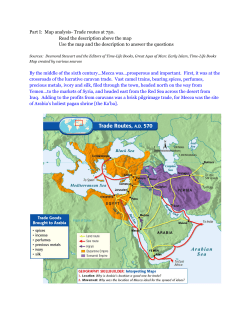 Part I: Map analysis- Trade routes at 750. Read the description