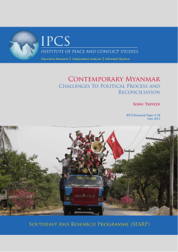 "Contemporary Myanmar: Challenges to Political Process and