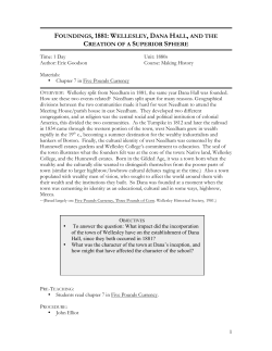 Lesson: Foundigs, 1881 - Dana Hall Memory Project