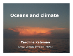 Oceans and climate