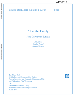 State Capture in Tunisia