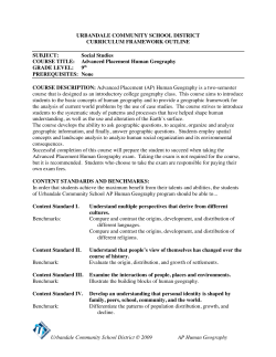 AP Human Geography FINAL