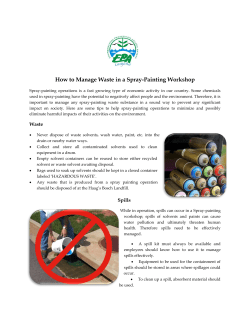 How to Manage Waste in a Spray-Painting Workshop - (EPA)