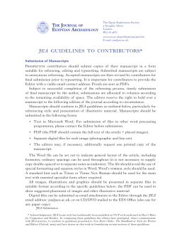 JEA Guidelines to contributors