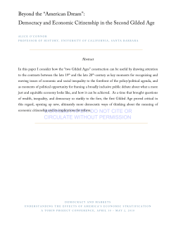 Beyond the &ldquo;American Dream&rdquo;: Democracy and
