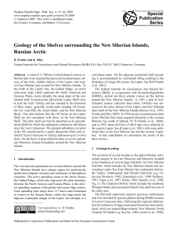 Geology of the Shelves surrounding the New Siberian Islands