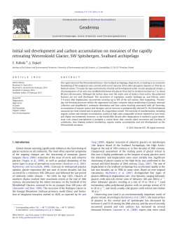 Initial soil development and carbon accumulation on moraines of the