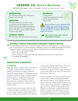 LESSON 14: Brown Bananas