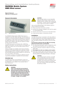 Operating and installation instructions WAREMA Mobile System