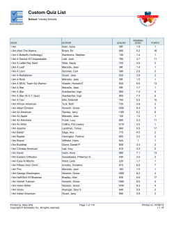 Custom Quiz List - Volusia County Schools