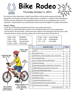 Bike Rodeo Thursday November 1, 2012