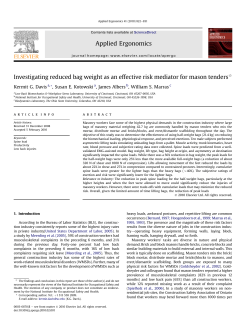 Investigating reduced bag weight as an effective risk mediator for