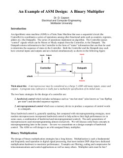 ASM Design Example: Binary Multiplier