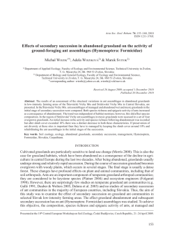 Effects of secondary succession in abandoned